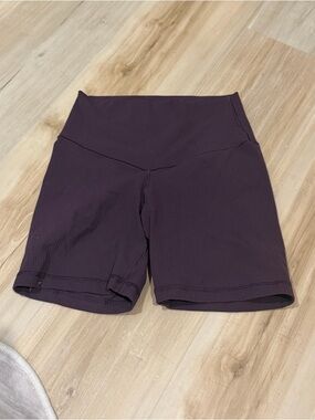 aerie Ribbed High-Waist Bike Shorts - Plum